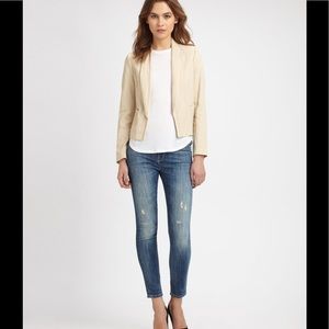 Vince cropped linen blazer